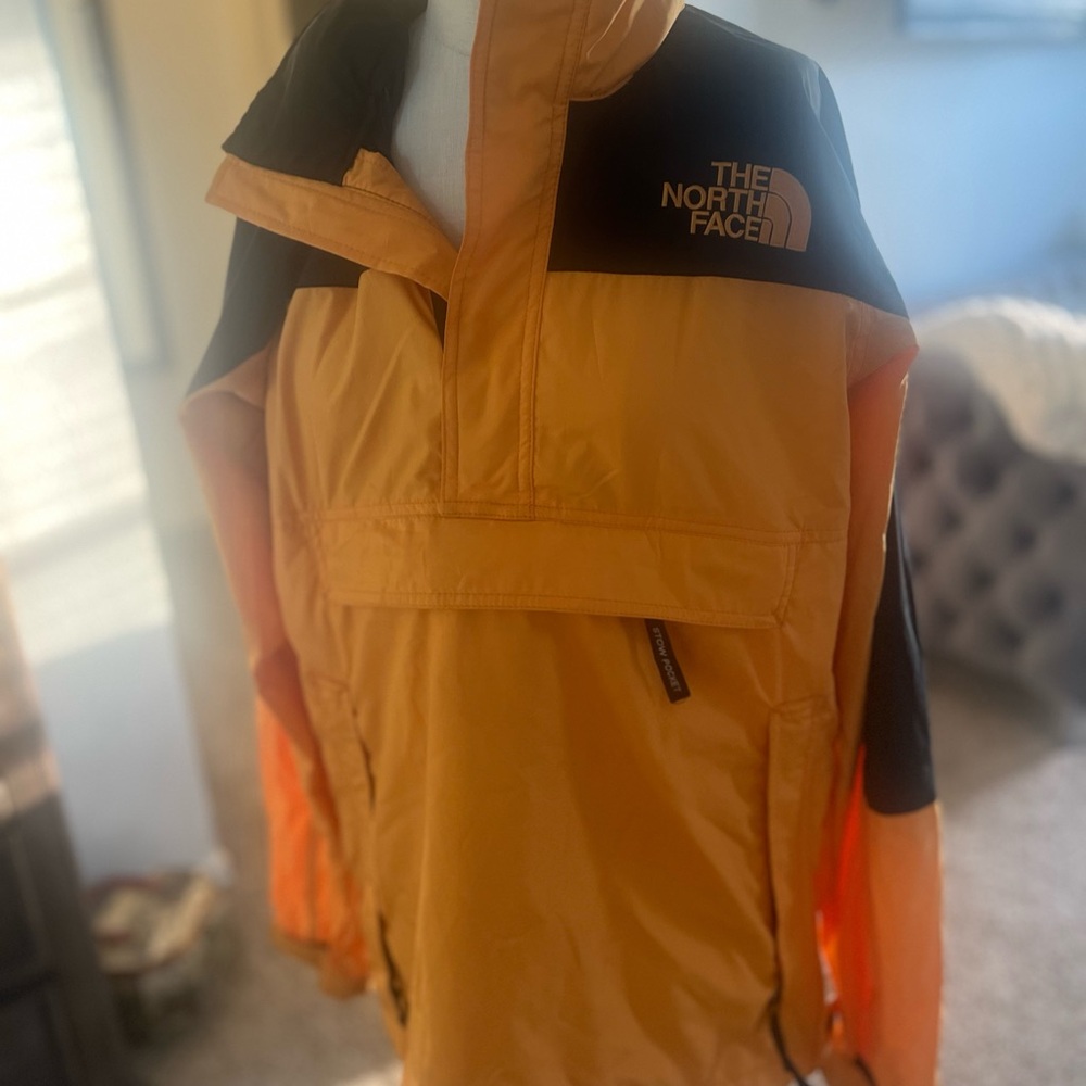 The North Face Yellow and Black 1/4 zip hoodie Jacket